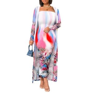 2021 sommer Herbst Kleidung Afrikanische Dresss Vetement Femme Mantel Tops Und Kleid 2 Stück Sets Outfits Zwei Stück Set Frauen trainingsanzug Y1006