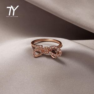 Кластерные кольца 2021 изысканный лук открывает женское кольцо корейские сексуальные ювелирные украшения на вечеринке на хэллоуин элегантные аксессуары для пальцев свадьба