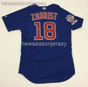 Nähte Ben Zobrist 2019 Blue Jersey 150 Patch Hologramm Frauen Jugend Retro Baseball-Jersey XS-5xl 6xl