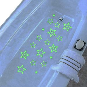 Pegatinas de pared escaleras antideslizante a prueba de agua autoadhesivo de cinco puntas de la estrella de cinco puntas pegatina luminosa decoración del hogar