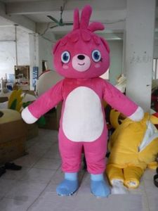 Halloween rosa urso mascote fantasia de alta qualidade tema personagem carnaval unissex adultos roupas vestido de festa de aniversário de Natal