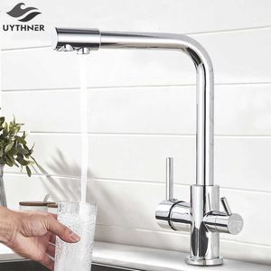 Water Filter Faucet Kitchen Faucet Drinking Water Tap Rotatable Water Purification Feature Taps For Kitchen Sink Mixer Cranes 210724