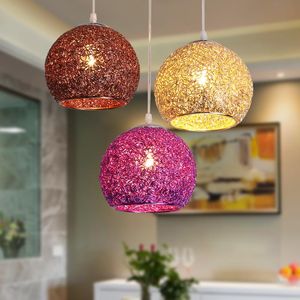 Lampade a sospensione Lampada moderna Colorful Light Ball Round Restaurant Cafe Room Creative E27LED Luci Camera da letto