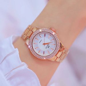 Högkvalitativ lyxkristall Diamond Watche Gold Watch Rose Gold Kvinna Kvinnor Klockor Relogio Feminino 210527