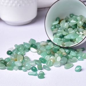 0.44lb mão granel polido natural aventurine pedras reiki cascalho pedras de cristal decoração fishtank decoração jardim tanque sala de decoração