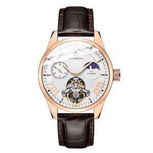 MG.orkina Qualidade Tourbillon Watch Men Men Seagull Watches Man Man Luminous Water impermeável steampunk relógio Wristwatche Wristw