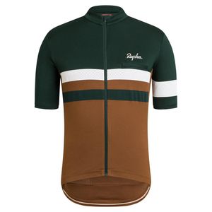 Mens Rapha RCC Equipe Ciclismo Jersey Verão MTB Ciclo Roupas Respirável Mangas Curtas Bicicleta Roupas Racing Tops Camisa de bicicleta Ao Ar Livre Sportswear Y21122002