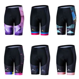 Miloto New Coolmax 5Dパッド入りサイクリングショーツMTB自転車ショーツロードバイクMTBショーツロパシクリスコ女性