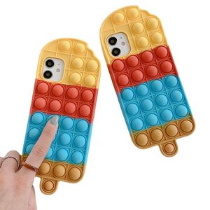 Phone Case Push Bubble Toy Iphone Przypadki Ochronna Pokrywa Squeeze Wysokiej jakości zabawki dekompresyjne