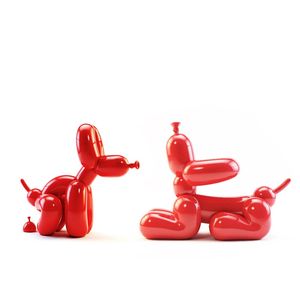 Art Pooping Dog Art Scultura Mestiere in resina Astratta Geometrica Cane Figurine Statua Soggiorno Decorazioni per la casa Regalo di San Valentino R1730 724 B3