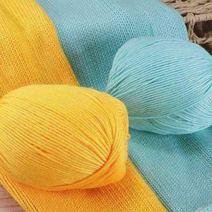 1 pc 50g cashmere bebê malha malha de confecção de fios coloridos 6ply macio novo DIY de tricacto de algodão de algodão de algodão Babycare linha crochet supersoft boneca y211129