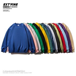 ExtFine Unisex Oversized Sweatshirts Men Kpop Streetwear O-Neck Basic Hoodies Casual Daily Man Pullover Toppar Hip Hop 211014