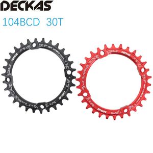 자전거 프리 휠 chainwheels deckas 104bcd 체인 링 라운드 라운드 30t 치아 mtb 산 체인 링 chainwheel 104 BCD 30