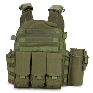 Jagende jassen Nylon Webbed Gear Tactical Vest Body Armor Carrier Accessories 6094 Pouch Combat Camo Militair Leger