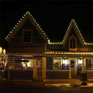 LED-Leuchten, 2 m x 3 m, Netze, Fischernetz, Schnur, Himmel, Sterne, Rasen, Laternen, Festivals, Hochzeiten, Weihnachtsbeleuchtung, wasserdichte Dekoration im Freien