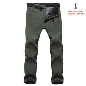 Fleece Waterproof Pants Men Casual Winter Thick Warm Shark Skin Trousers Male Windbreaker Sweatpants Mens Tactical Pants 5XL