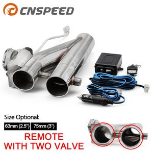 Wholesale stainless headers for sale - Group buy Manifold Parts quot Stainless Steel Headers Y Pipe Double Electric Exhaust Cutout Dual Valve With Remote Control Cut Out Kit