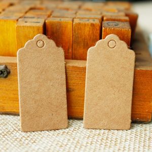 Lesezeichen, 50 Stück, Vintage-Kraftpapier, Geschenkanhänger, Mini-Leerzeichen, Schreibwaren, DIY, zum Aufhängen von Verpackungsetiketten, 2 x 4 cm