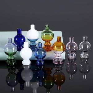 Newest Ball Glass Carb Cap Holder Smoking Tool Accessories Oil Rigs Single Double Color For Hookahs Water Bongs Bubbler Quartz Banger