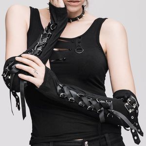 Fingerless Gloves Devil Fashion Winter Rock Vintage Men Women Black Red Gothic Motorcycle Cotton Unisex Half Finger Arm