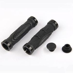 2PCS Bicycle Handlebar Grips Mountain Road Bike Accessories MTB Cuffs Soft Rubber Anti-slip on Handle Grip Lock Bar End