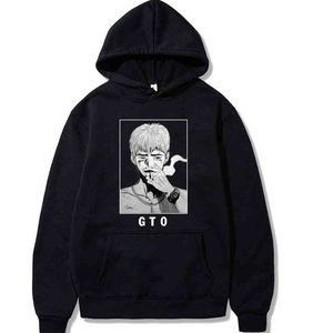 GTO Wielki Nauczyciel Mężczyźni Kobieta z kapturem Casual Pullover Bluza Moda Japonia Anime Hip Hop Topy H1227