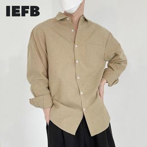 IEFB Frühling Langarm-shirt männer Lose Kausalen Weiße Hemden Koreanische Streetwear Fashion Blau Oxford Stoff Tops 9Y6945 210524