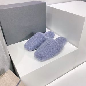 Italian non slip bottom wool Baotou semi slippers fluffy, soft and comfortable multicolor full set size 35-40