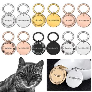 Wholesale custom engraved dog tags for sale - Group buy Dog Tag ID Card Custom Tags Engraved Pet ID Cat Tag Name Stainless Steel Personalized Collar