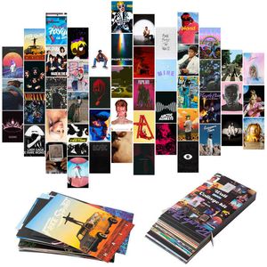 50Pcs Album Cover Aesthetic Pictures Wall Collage Kits Album Style Po Collection Collage Room Decoration for Girl & Boy Teens 210705
