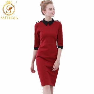 Red Ol Elegant Dress Arrival Kobiety Lato Moda Pół Rękaw Sukienki Vestidos 210520