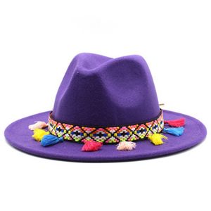 Fedora chapéus mulheres western cowgirls cinto fivela fivela mulheres chapéus vermelhos inferior sólido largo borda casual outdoor mulheres felted mulheres chapéu