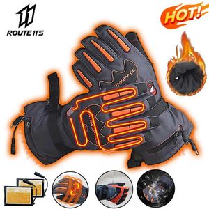 Motorrad-Handschuhe, wasserdicht, beheizt, Winter, batteriebetrieben, Moto-Handschuhe, Motorrad-Rennsport, Reiten, warm halten, elektrischer Heizhandschuh H1022