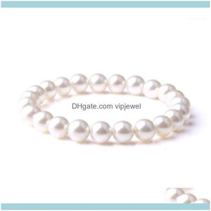 Wholesale rose gold beads for sale - Group buy Beaded Strands Jewelrypearl Bracelet Pearl Baroque White Rose Gold Bracelets Bangles For Women Crystal Beads Jewelry Gift1 Drop Delivery