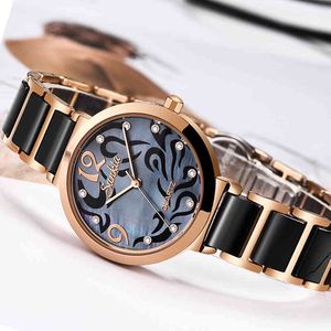 Sunktaのブランドの女性は女性Reloj Mujer高級ドレス腕時計レディースクォーツローズゴールドの腕時計モントトレフェムメギフト210517