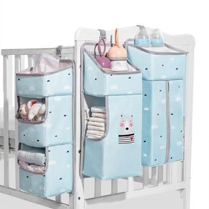 Sungeno Crib Organizer För Baby Spjälsäng Hängande Förvaring Bag Barnkläder Caddy Arrangör för Essentials Sängkläder Blöja Blöja Bag 796 Y2