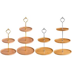 Other Festive & Party Supplies Wood Cake Stand Elegant Candy Fruit Plate Decoration Trays Display For Buffet Dessert Table Wedding Cupcake H