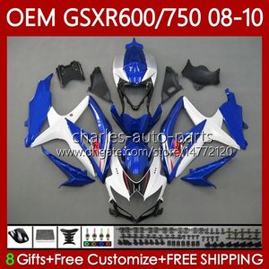 SUZUKI GSXR-750 GSXR600 GSXR 600 750 CC K8 2008 2000 2010 için Enjeksiyon Kalıp Airatı 2010 88CC-R600 GSXR750 GSX-R600 GSX-R750 600CC 750CC GSXR-600 08 09 10 Vücut Beyaz Mavi Blk