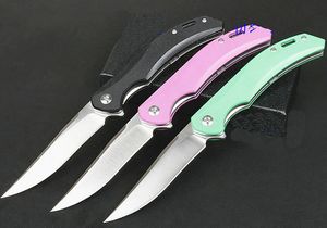 Новый Flipper складной нож 8CR14MOV Satin Drop Point Blade G10 + из нержавеющей стали листовая ручка шарикоподшипника быстрых открытых ножей 3 ручки цвета