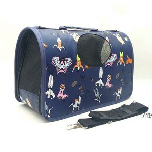 ペット旅行キャリア猫の犬の柔らかい編まれたペットトラベルバッグオックスフォードペット用品バッグ屋外防水ハンドバッグLLE11837
