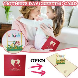 Cartão de dia das mães Cartões de agradecimento Cartões postais Post Post Conjunto de decoração dobrável