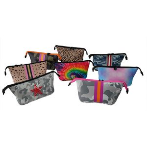 Bolsa de maquiagem Bolsa de higiênica Bolsa cosmética com zíper Bolsa de embalagem de viagem Pequeno organizador acessório para mulheres e homens (estilo multicolor)