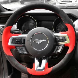 Per Ford Mustang 2015-2021 Coprivolante cucito a mano in pelle fai-da-te accessori per interni auto