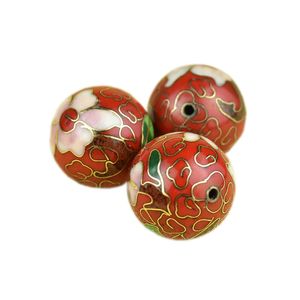 Polished Colorful Cloisonne Enamel 20mm Round Beads Handcrafted DIY Necklace Bracelet Jewelry Making Accessories