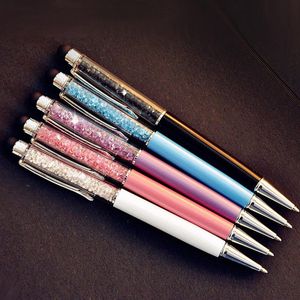 Cute Crystal Pen Diamond Ballpoint Pens Papelaria Ballpen em Stylus Touch Tinta Preta lote