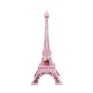 NUOVO colorato modello torre Francia Parigi decorazione domestica modello in metallo 18/25 cm 210607