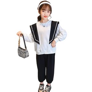 Kids Clothes Sweatshirt + Pants Girls Outfits Spring Autumn Teenage For Casual Style Childrens Clothing 210527