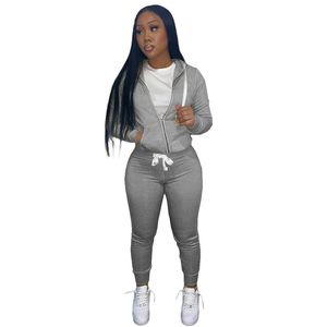 New Women Jogger suits Fall Winter tracksuits Two 2 Piece Sets Active Long Sleeve Sweatsuits Hoodded jacket Sweatpants Casual sportswear Wholesale Bulk items 5953