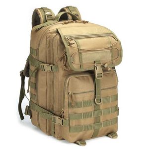 45L Tactical Military Backpack Men Camping Travel Bag Hiking Climbing Rucksack Army Bags Molle Outdoor Sports Hunting Bag Q0721