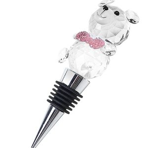 Crystal Bear Shape Wine Stoppers Bar Tool Bottle Stoppare För Party Gift Favoriter Bröllop Giveaways